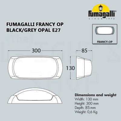 Fumagalli FRANCY OP E27 Bulkhead 